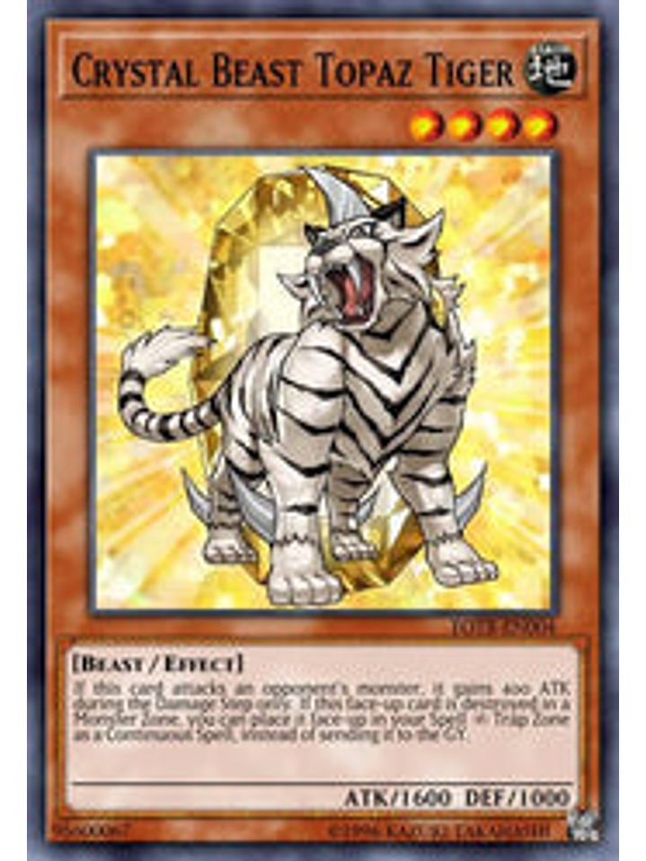 Crystal Beast Topaz Tiger - BLCR-EN050 - Ultra Rare 1st Edition 1