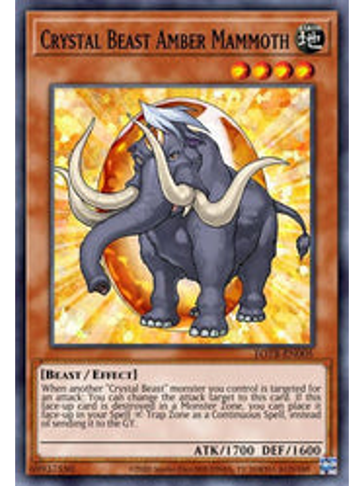 Crystal Beast Amber Mammoth - BLCR-EN051 - Ultra Rare 1st Edition 1
