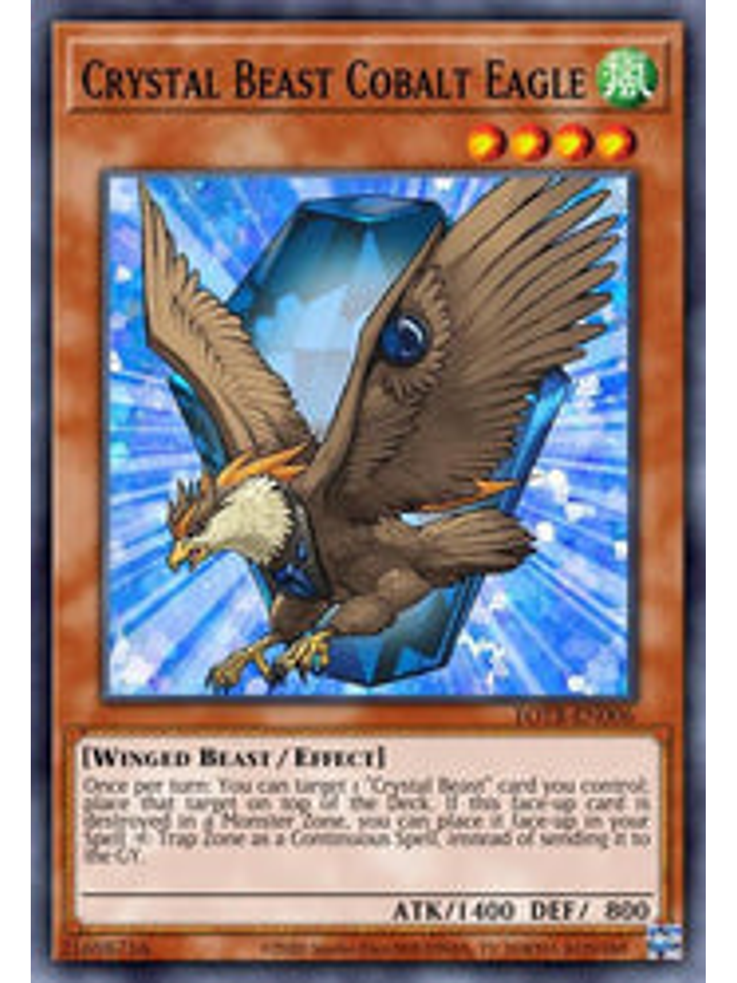 Crystal Beast Cobalt Eagle - BLCR-EN052 - Ultra Rare 1st Edition 1