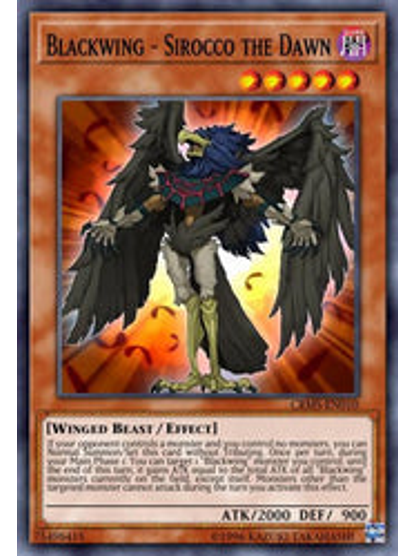 Blackwing - Sirocco the Dawn - BLCR-EN058 - Ultra Rare 1st Edition 1