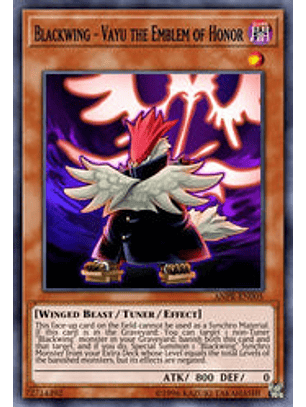 Blackwing - Vayu the Emblem of Honor - BLCR-EN060 - Secret Rare 1st Edition