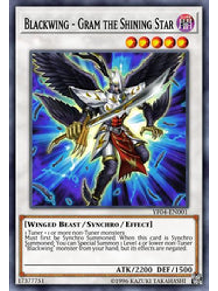 Blackwing - Gram the Shining Star - BLCR-EN063 - Ultra Rare 1st Edition 1