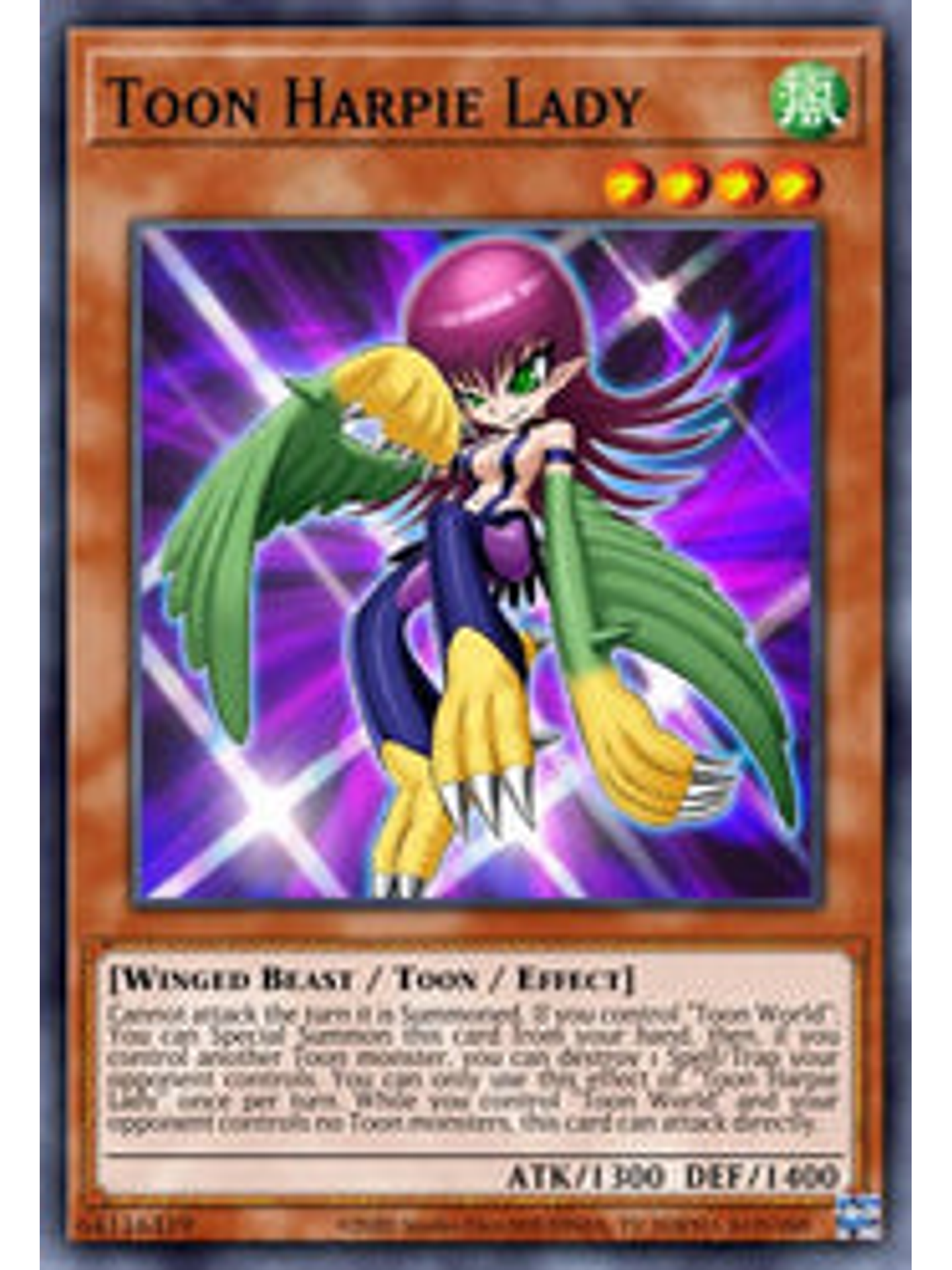 Toon Harpie Lady - BLCR-EN066 - Ultra Rare 1st Edition 1