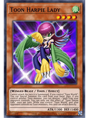Toon Harpie Lady - BLCR-EN066 - Ultra Rare 1st Edition