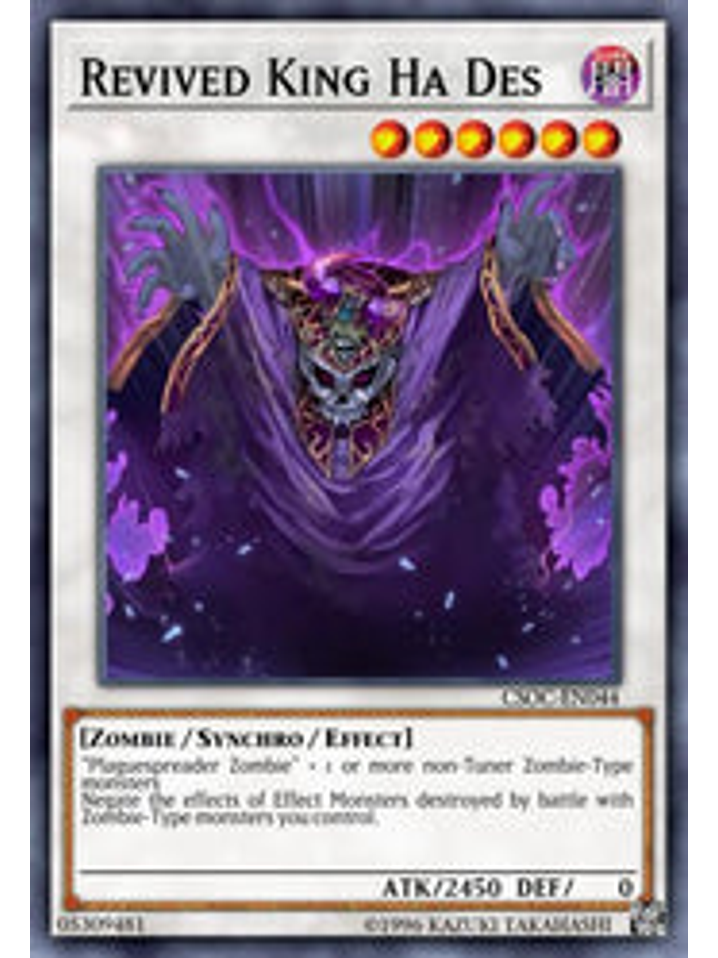 Revived King Ha Des - BLCR-EN082 - Secret Rare 1st Edition 1