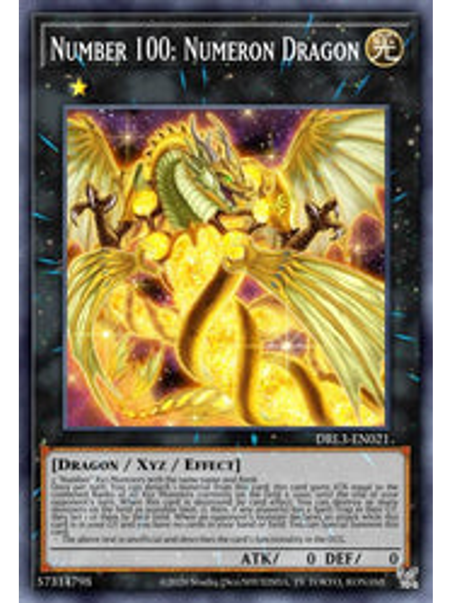 Number 100: Numeron Dragon - BLCR-EN084 - Secret Rare 1st Edition 1