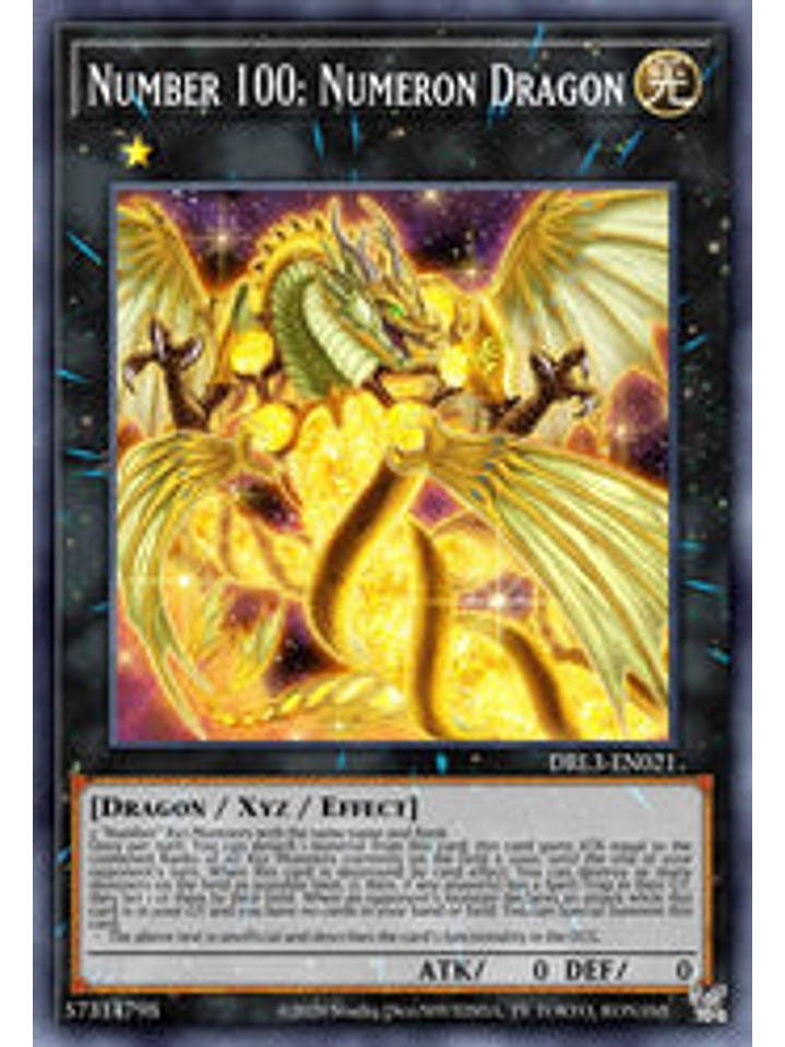 Number 100: Numeron Dragon - BLCR-EN084 - Secret Rare 1st Edition 1