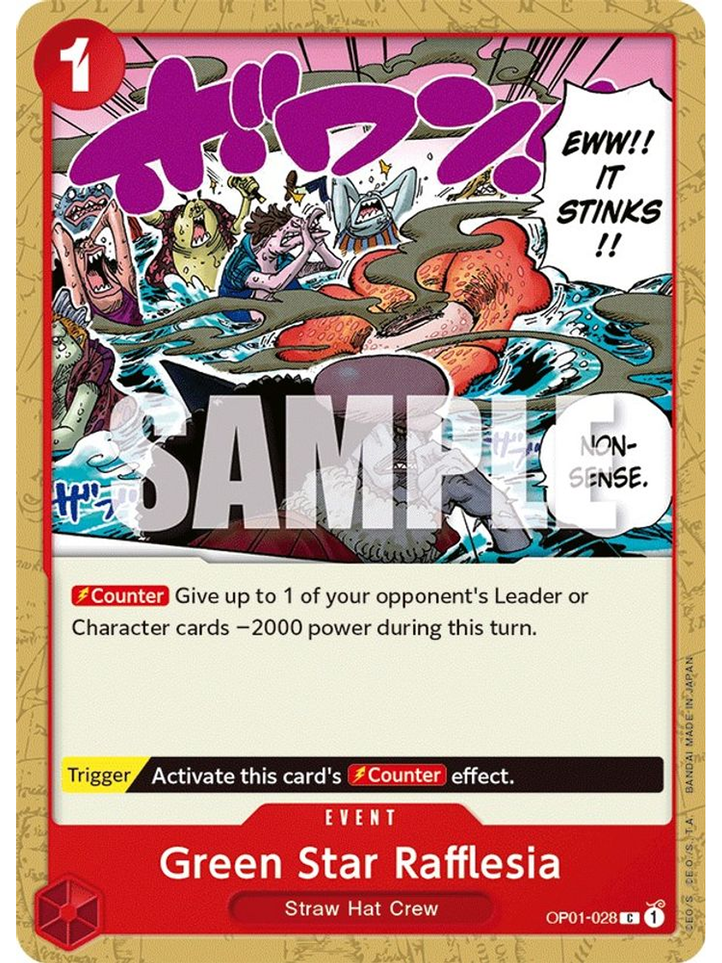 OP01-028 C Green Star Rafflesia 1