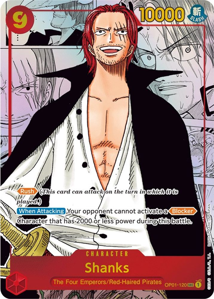 OP01-120 (Alternative Art) Shanks (Manga)