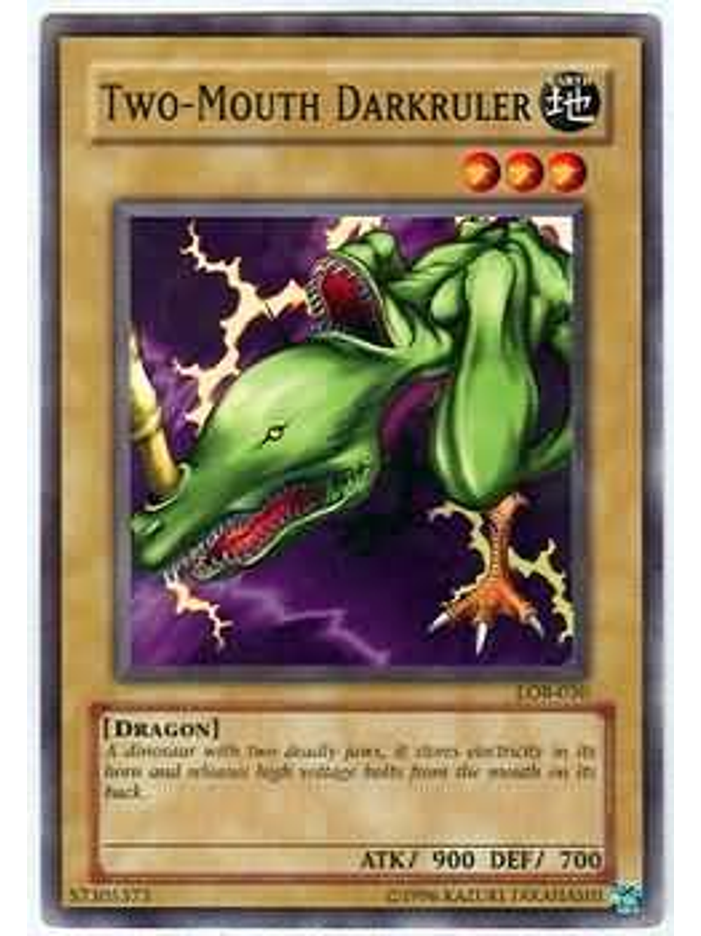 Two-Mouth Darkruler - LOB-030 - Common 1st Edition 1