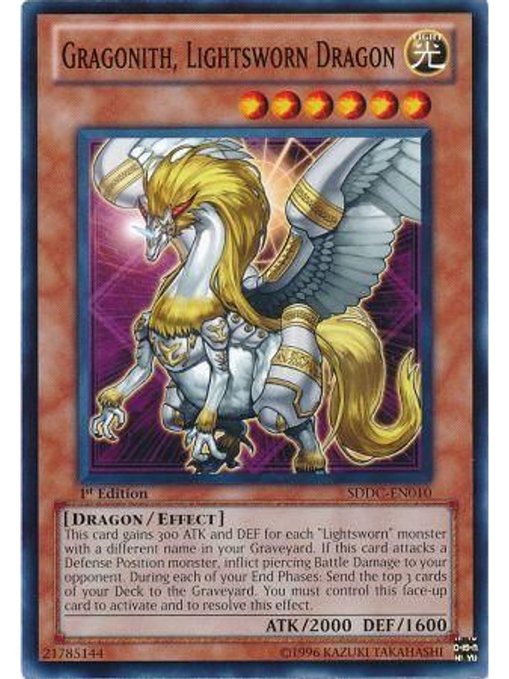 Gragonith, Lightsworn Dragon - SDDC-EN010 - Common 1st Edition 1