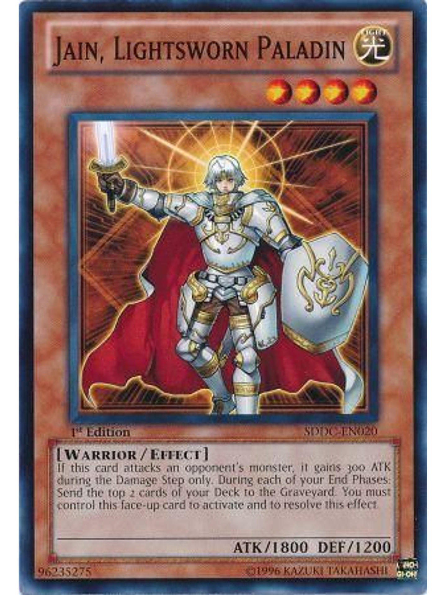 Jain, Lightsworn Paladin - SDDC-EN020 - Common 1st Edition 1