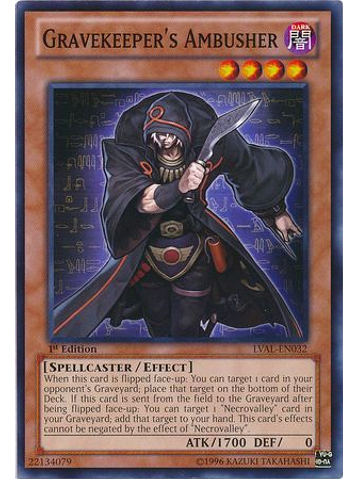Gravekeeper's Ambusher - LVAL-EN032 - Common 1st Edition 1