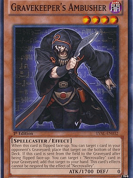 Gravekeeper's Ambusher - LVAL-EN032 - Common 1st Edition