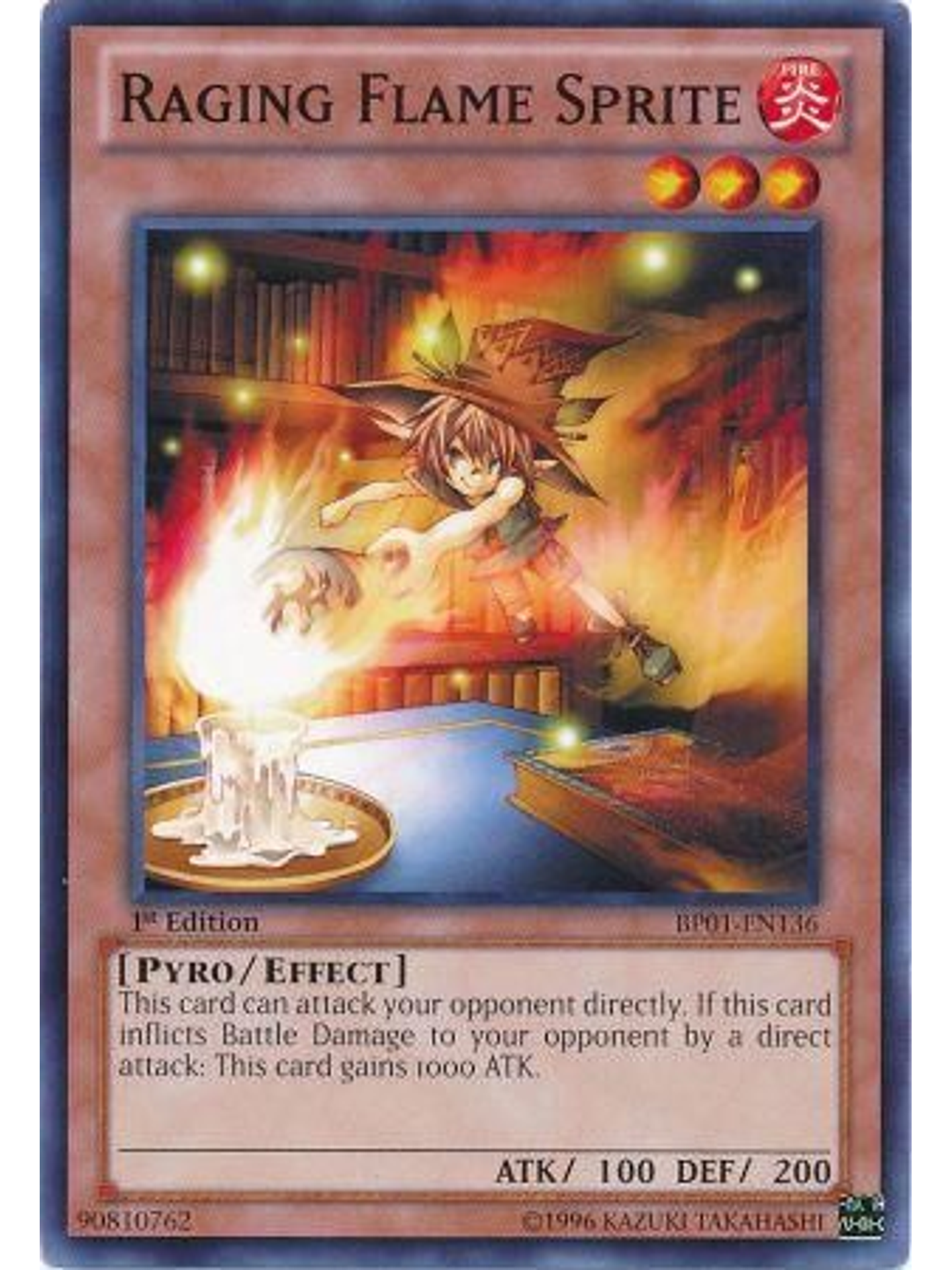 Raging Flame Sprite - BP01-EN136 - Common 1st Edition 1