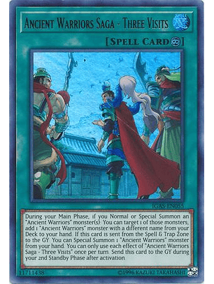 Ancient Warriors Saga - Three Visits - IGAS-EN055 - Ultra Rare Unlimited