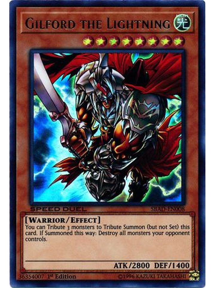 Gilford the Lightning - SBAD-EN008 - Ultra Rare 1st Edition 1