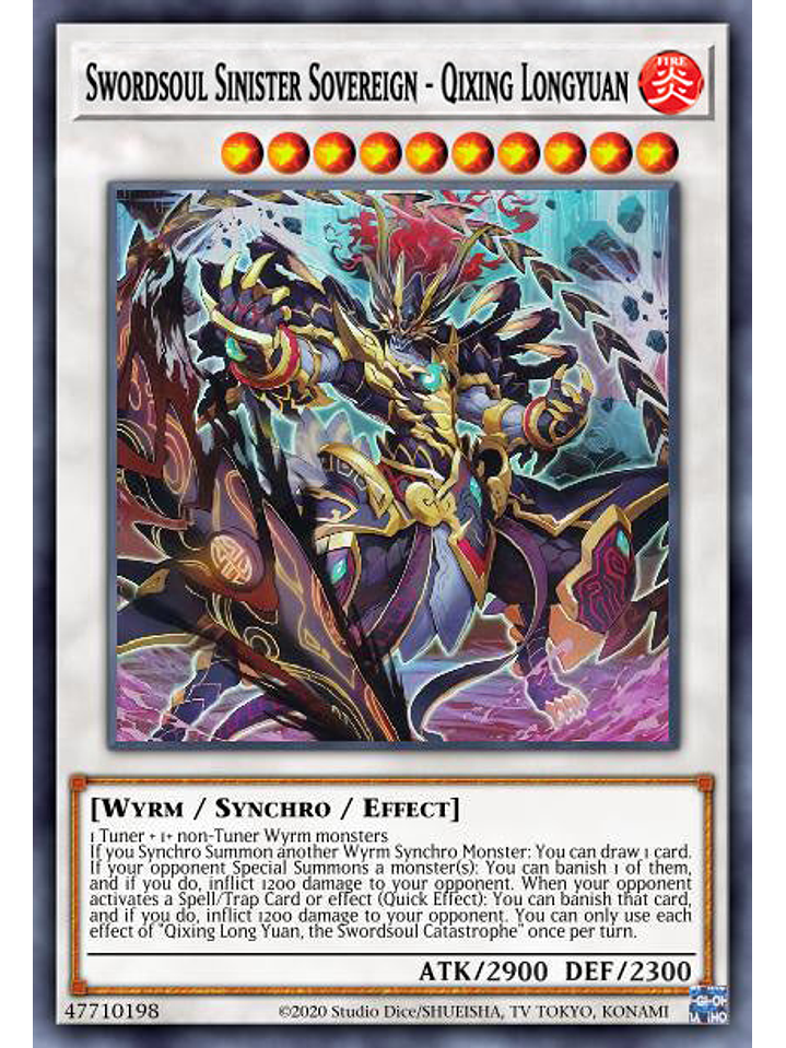 Swordsoul Sinister Sovereign - Qixing Longyuan - MAMA-EN040 - Ultra Rare 1st Edition 1