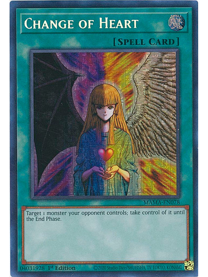 Change of Heart - MAMA-EN078 - Pharaoh's Secret Rare 1st Edition 1