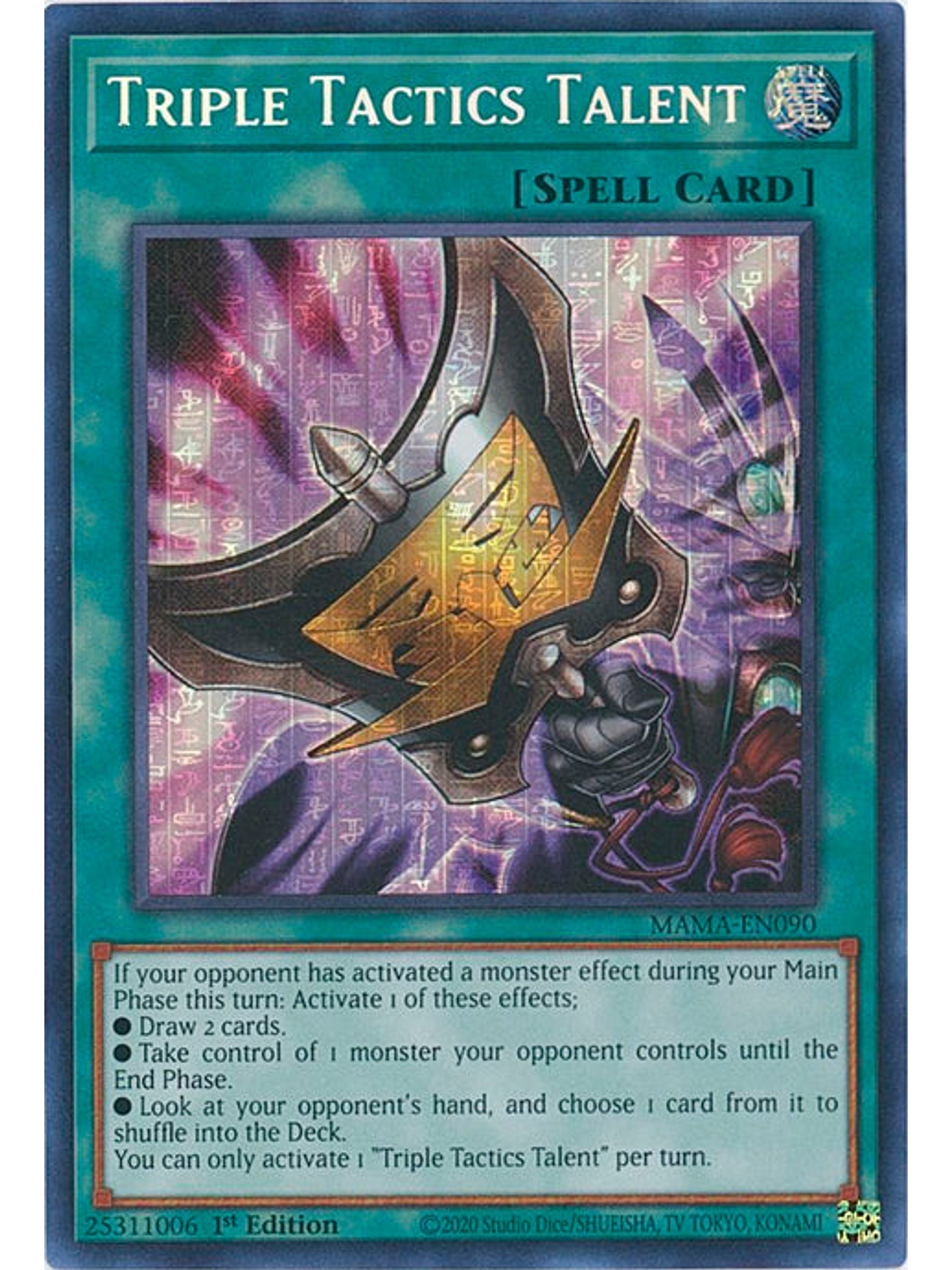 Triple Tactics Talent - MAMA-EN090 - Pharaoh's Secret Rare 1st Edition 1