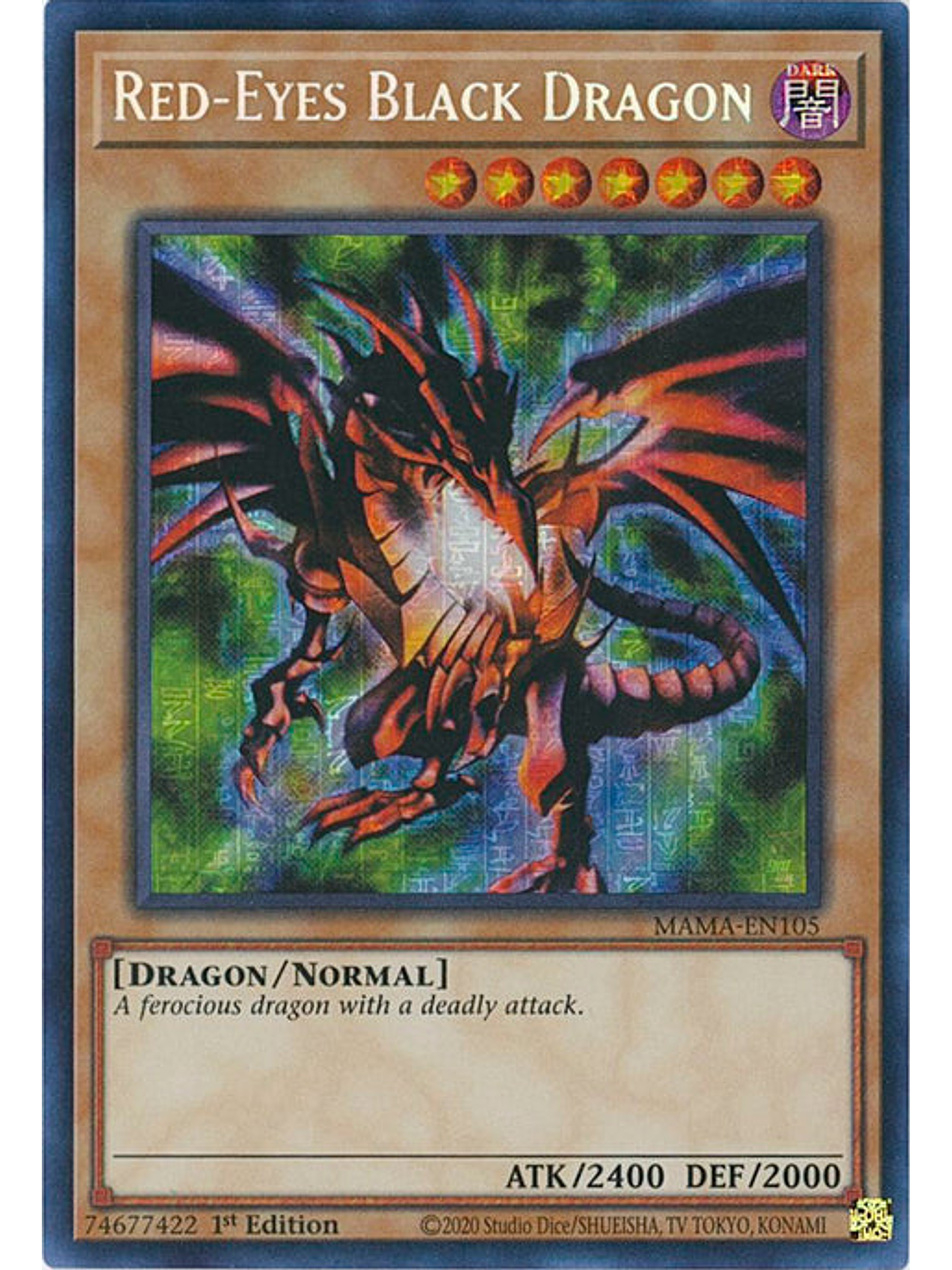 Red-Eyes Black Dragon - MAMA-EN105 - Pharaoh's Ultra Rare 1st Edition 1