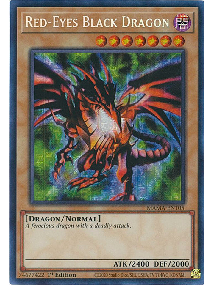 Red-Eyes Black Dragon - MAMA-EN105 - Pharaoh's Ultra Rare 1st Edition 1