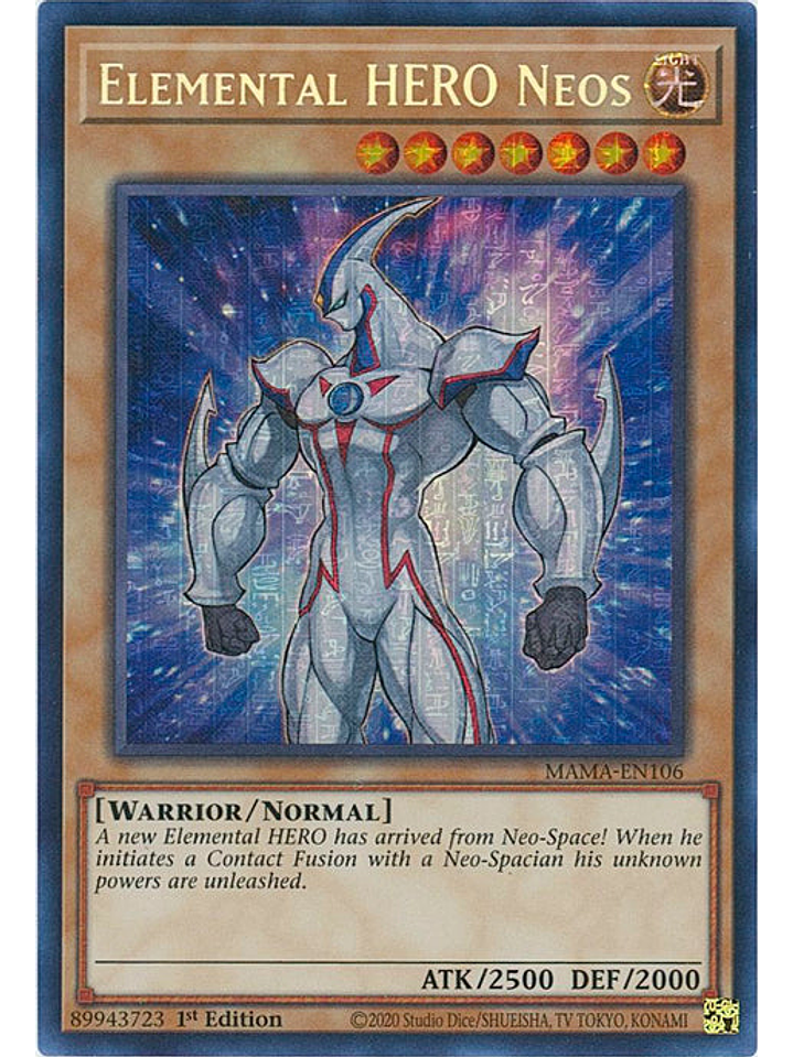 Elemental HERO Neos - MAMA-EN106 - Pharaoh's Secret Rare 1st Edition 1
