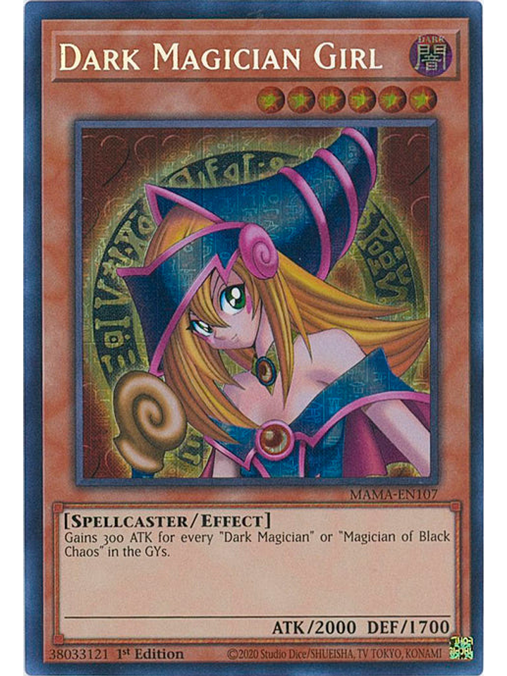 Dark Magician Girl - MAMA-EN107 - Pharaoh's Secret Rare 1st Edition 1