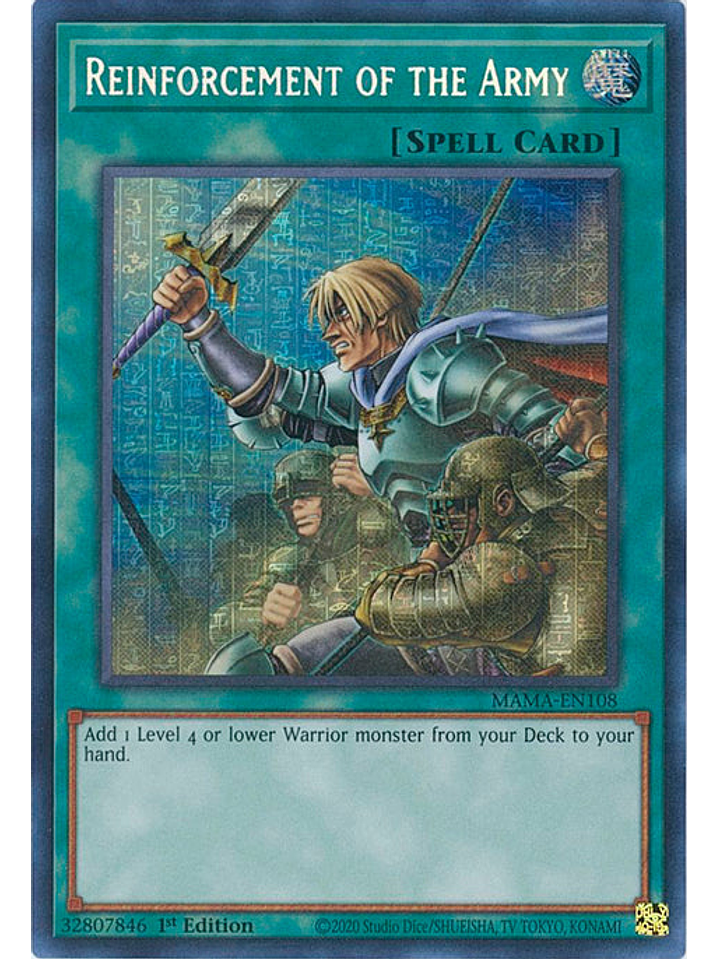 Reinforcement of the Army - MAMA-EN108 - Pharaoh's Secret Rare 1st Edition 1