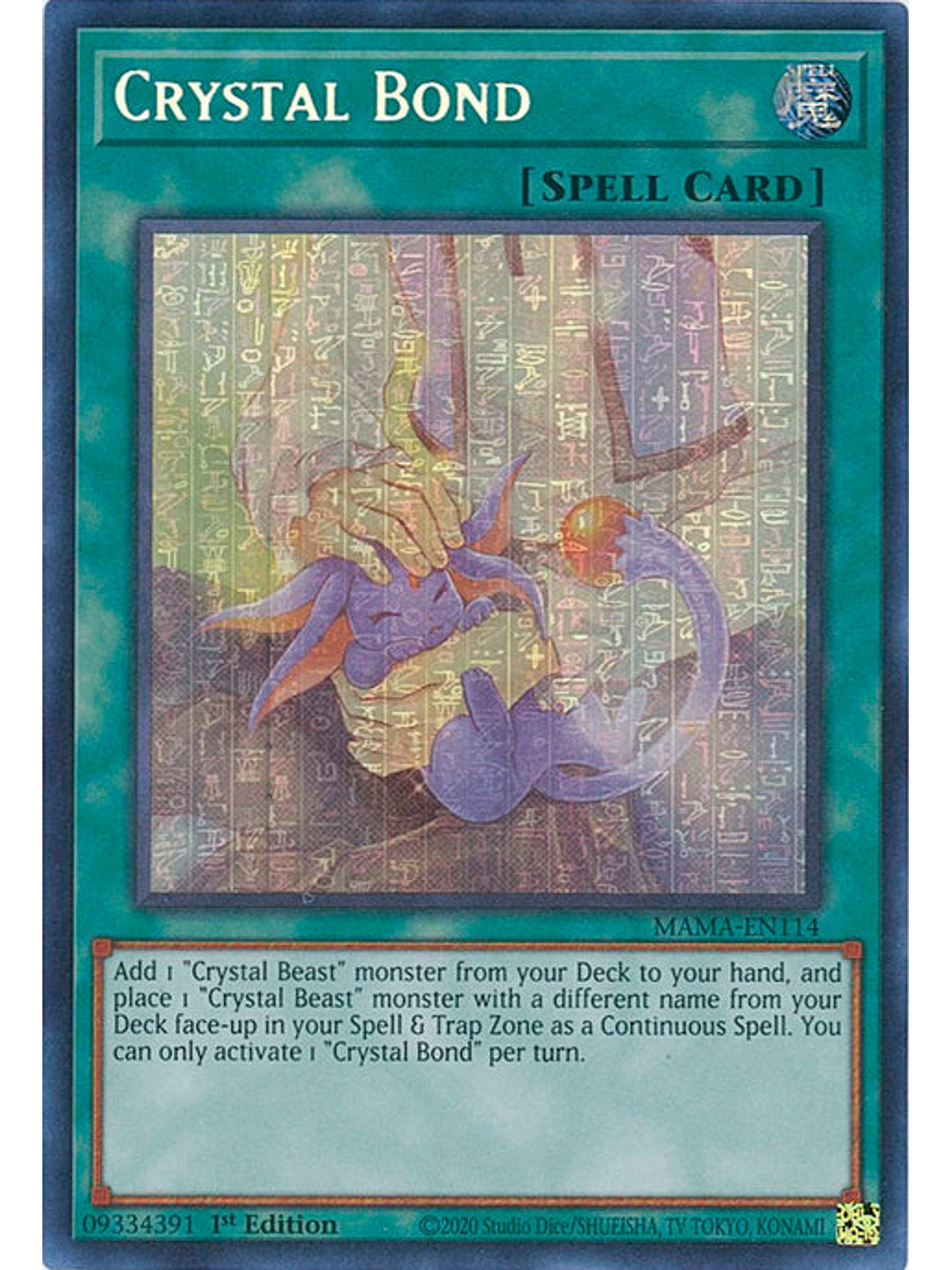 Crystal Bond - MAMA-EN114 - Pharaoh's Secret Rare 1st Edition 1