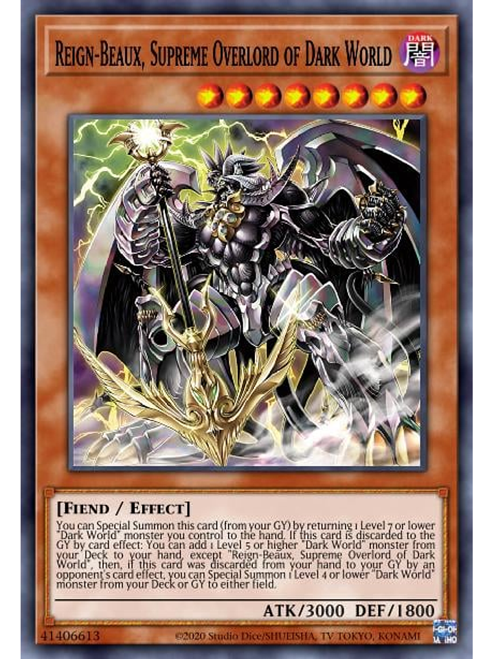 Reign-Beaux, Overking of Dark World - SR13-EN001 - Ultra Rare 1st Edition 1