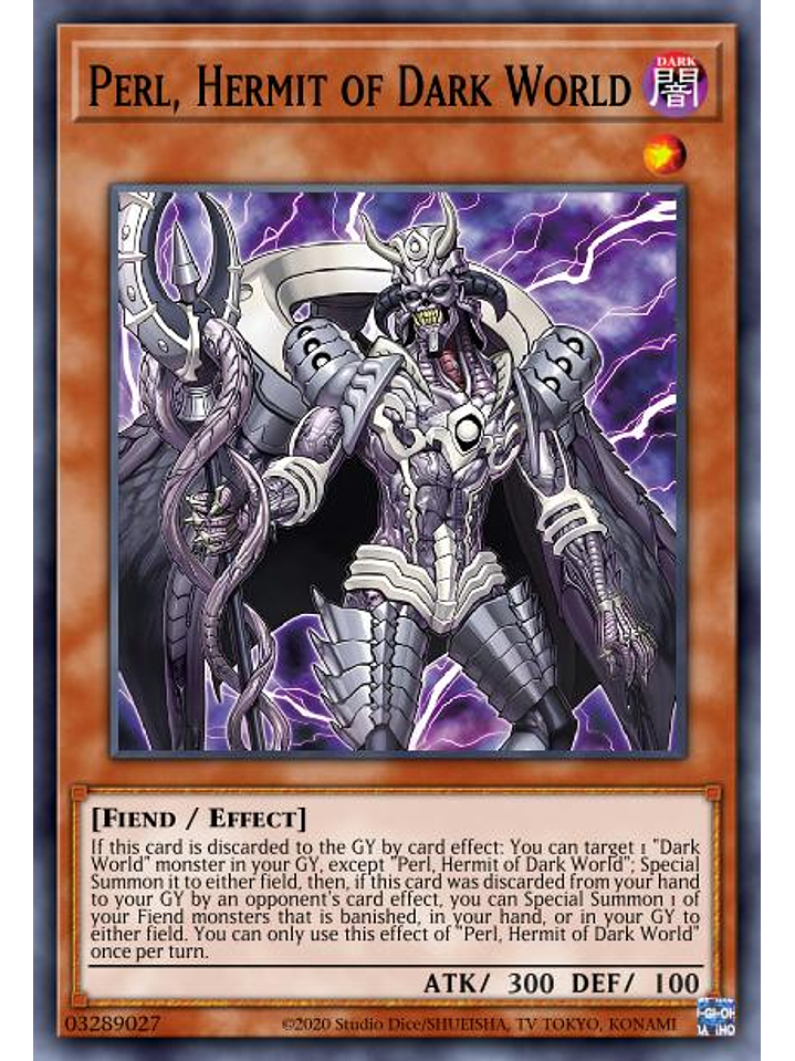 Parl, Hermit of Dark World - SR13-EN003 - Super Rare 1st Edition 1