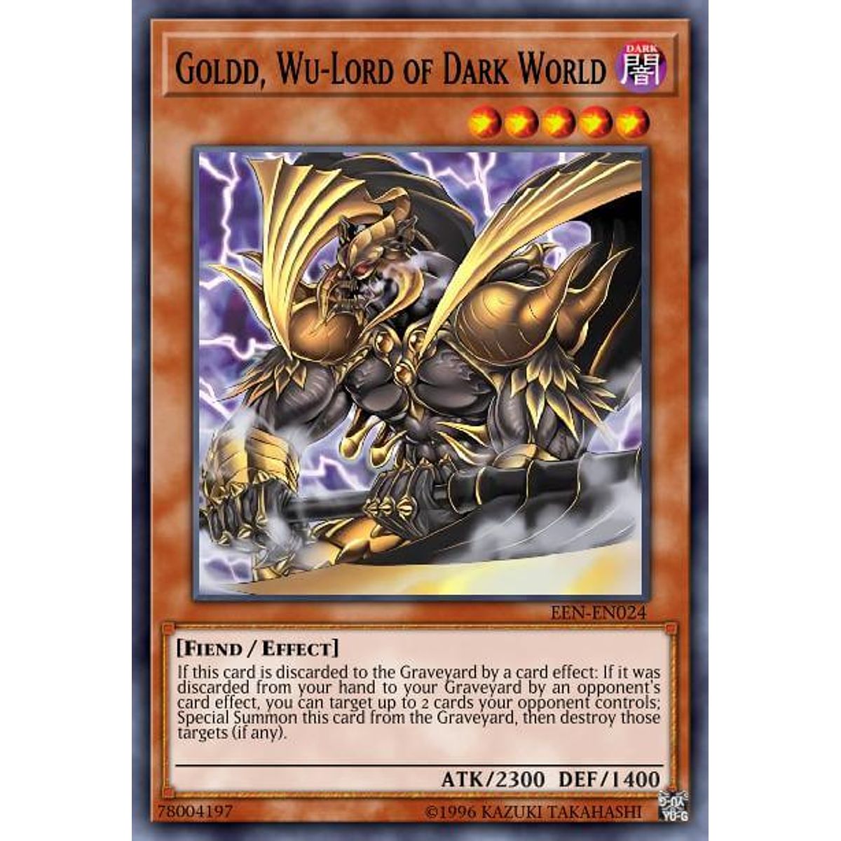 Goldd, Wu-Lord of Dark World - EEN-EN024 - Ultimate Rare - 1st