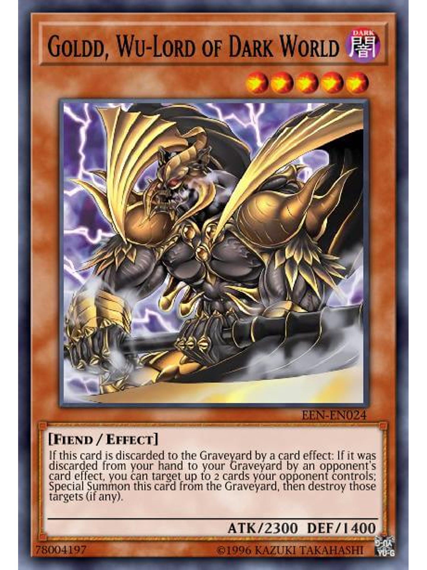 Goldd, Wu-Lord of Dark World - SR13-EN007 - Common 1st Edition 1