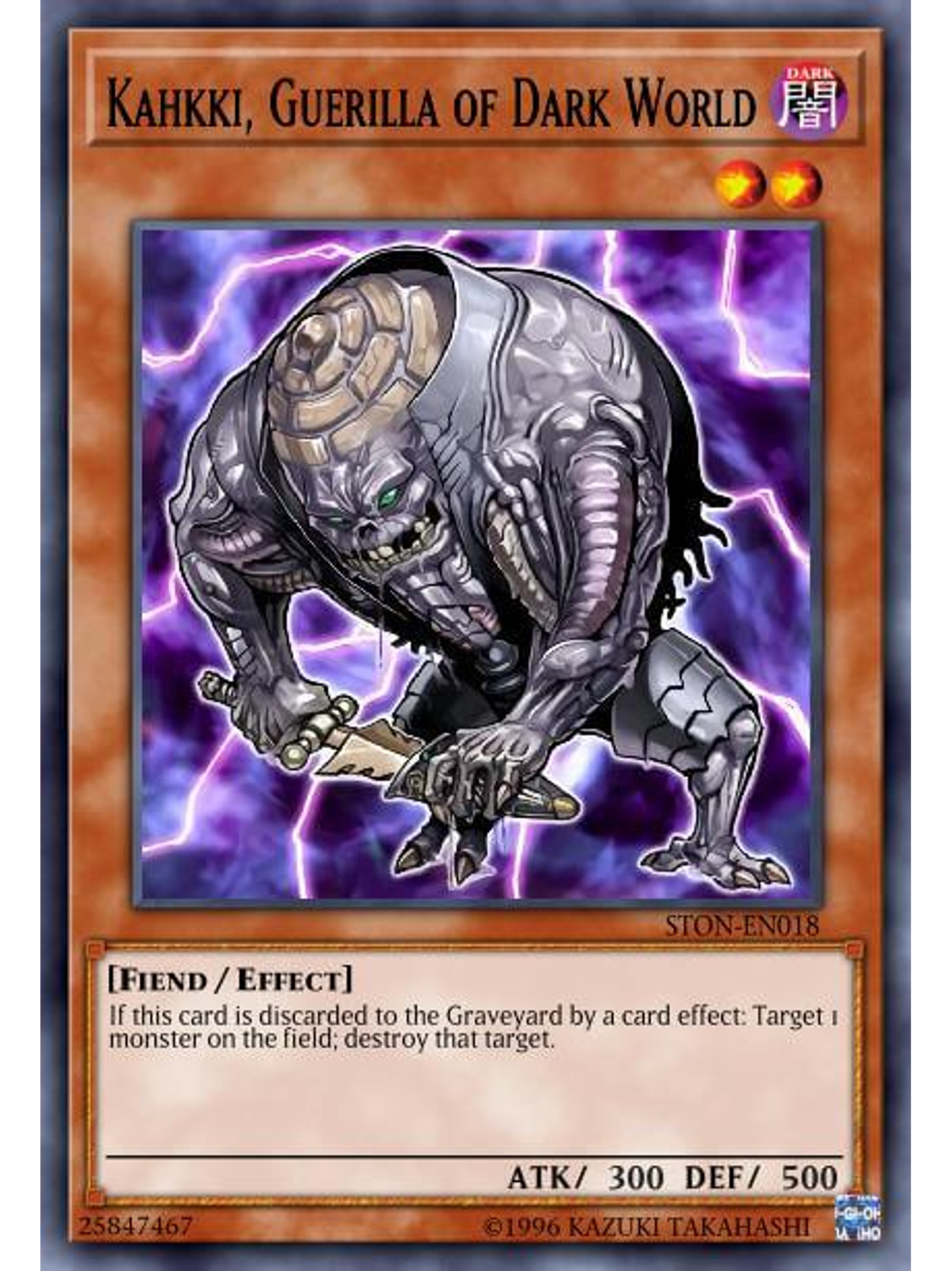 Kahkki, Guerilla of Dark World - SR13-EN013 - Common 1st Edition 1