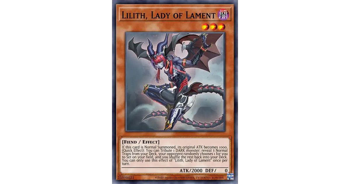 Lilith Lady Of Lament Carte Yu-Gi-Oh!  Lilith, Lady Of Lament  Ultra Rare  1re dition  Structure Deck : Lair Of Darkness