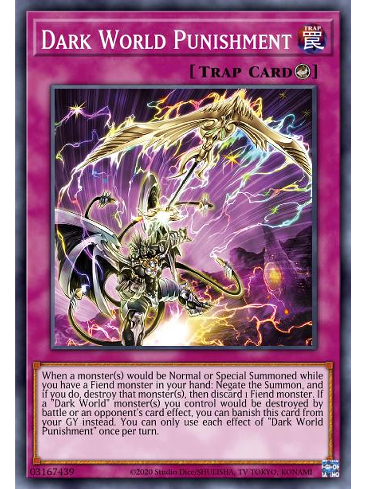 Dark World Punishment - SR13-EN033 - Super Rare 1st Edition 1