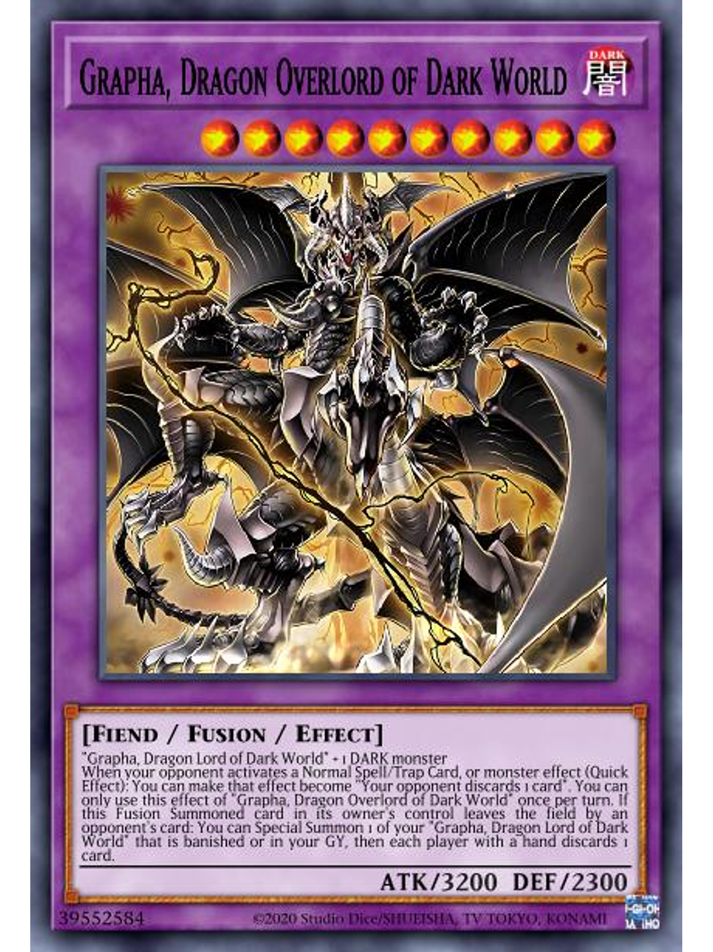 Grapha, Dragon Overlord of Dark World - SR13-EN041 - Ultra Rare 1st Edition 1