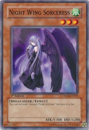 Night Wing Sorceress - CRMS-EN025 - Common 1st Edition