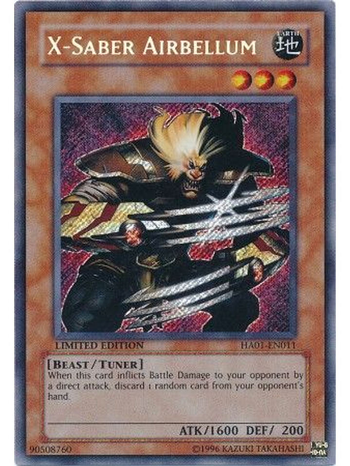 X-Saber Airbellum - HA01-EN011 - Secret Rare 1st Edition 1