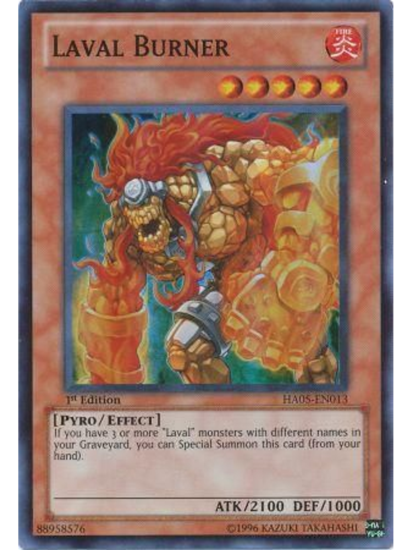 Laval Burner - HA05-EN013 - Super Rare 1st Edition 1