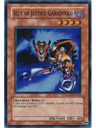 Ally of Justice Garadholg - HA01-EN015 - Super Rare Unlimited