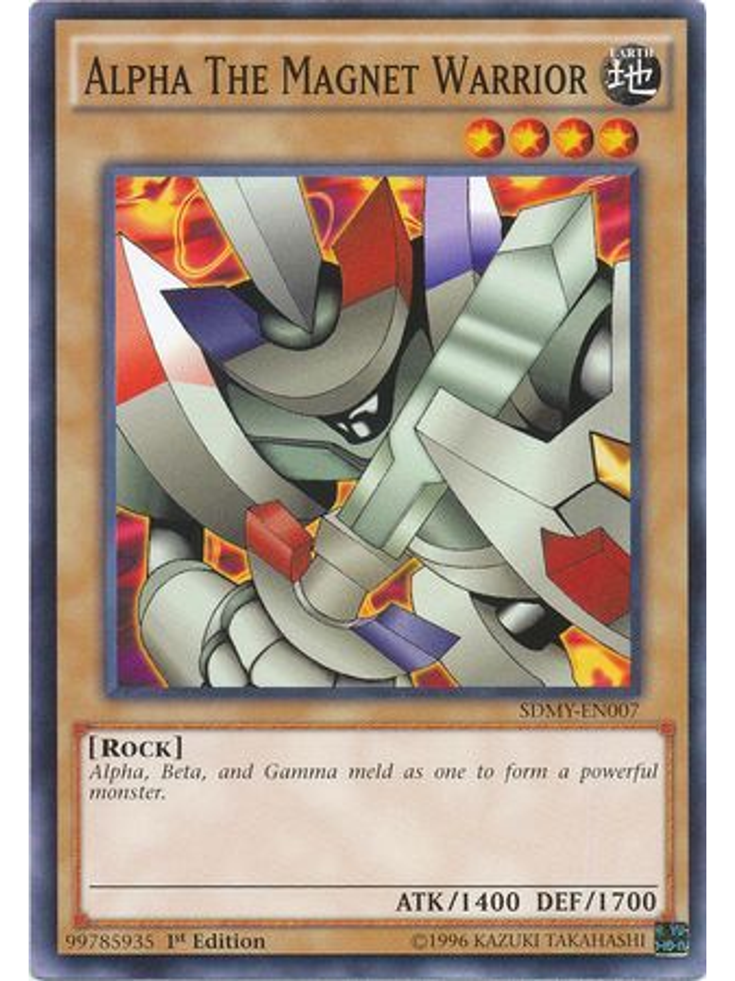 Alpha The Magnet Warrior - SDMY-EN007 - Common 1st Edition 1