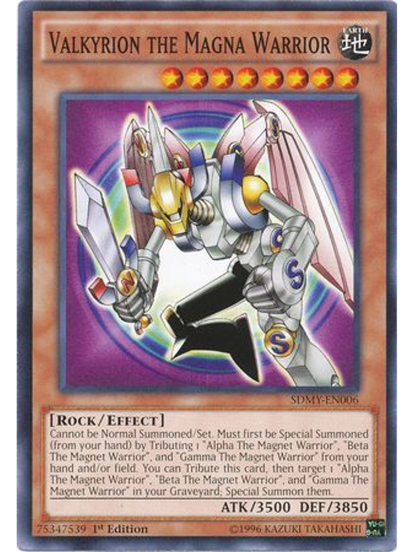 Valkyrion the Magna Warrior - SDMY-EN006 - Common 1st Edition 1
