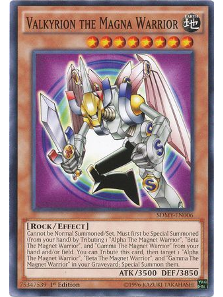 Valkyrion the Magna Warrior - SDMY-EN006 - Common 1st Edition 1