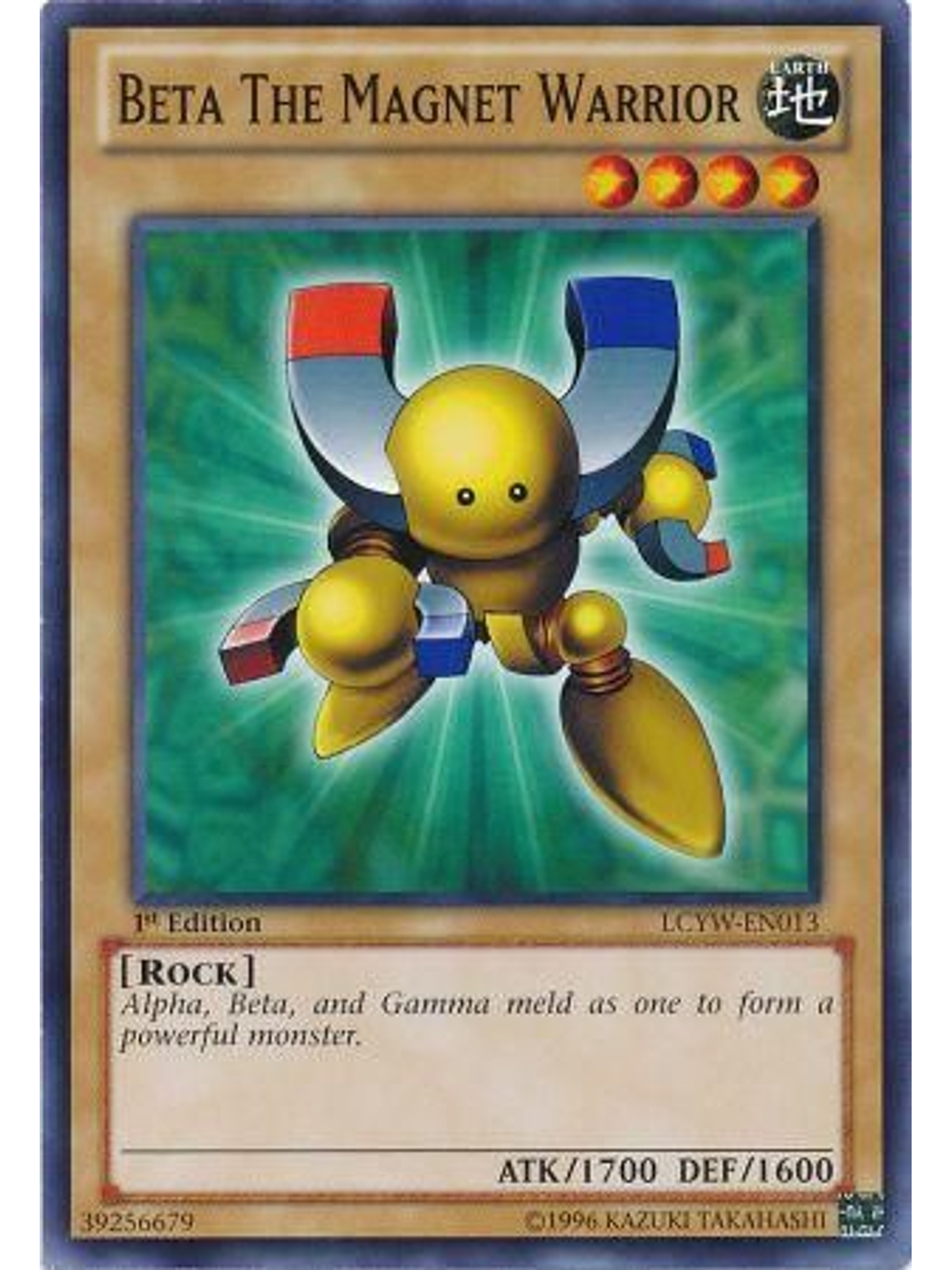 Beta the Magnet Warrior - LCYW-EN013 - Common 1st Edition 1