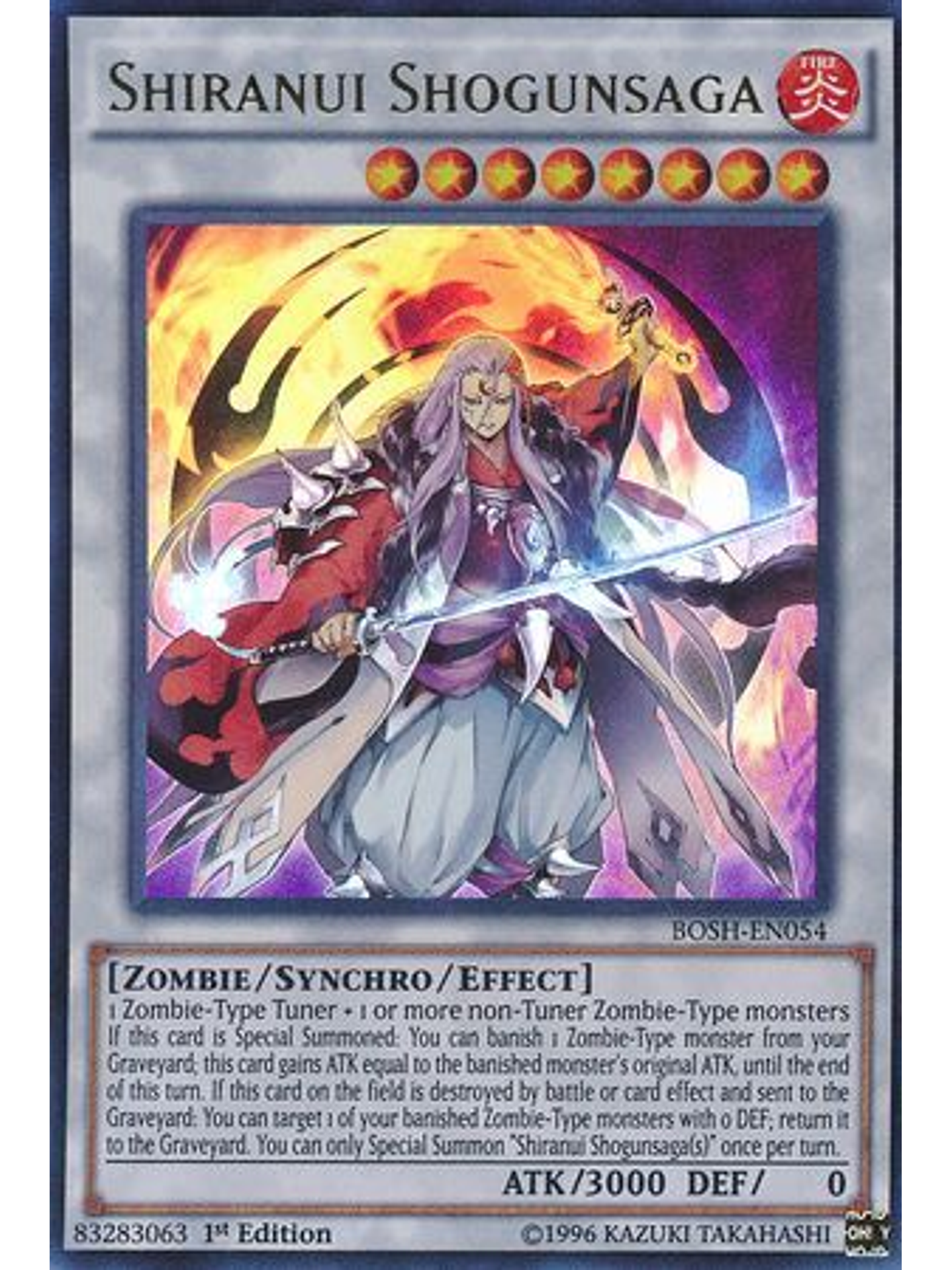 Shiranui Shogunsaga - BOSH-EN054 - Ultra Rare 1st Edition 1