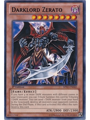 Darklord Zerato - BP02-EN060 - Rare 1st Edition