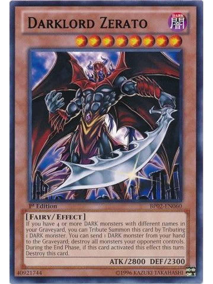Darklord Zerato - BP02-EN060 - Rare 1st Edition 1