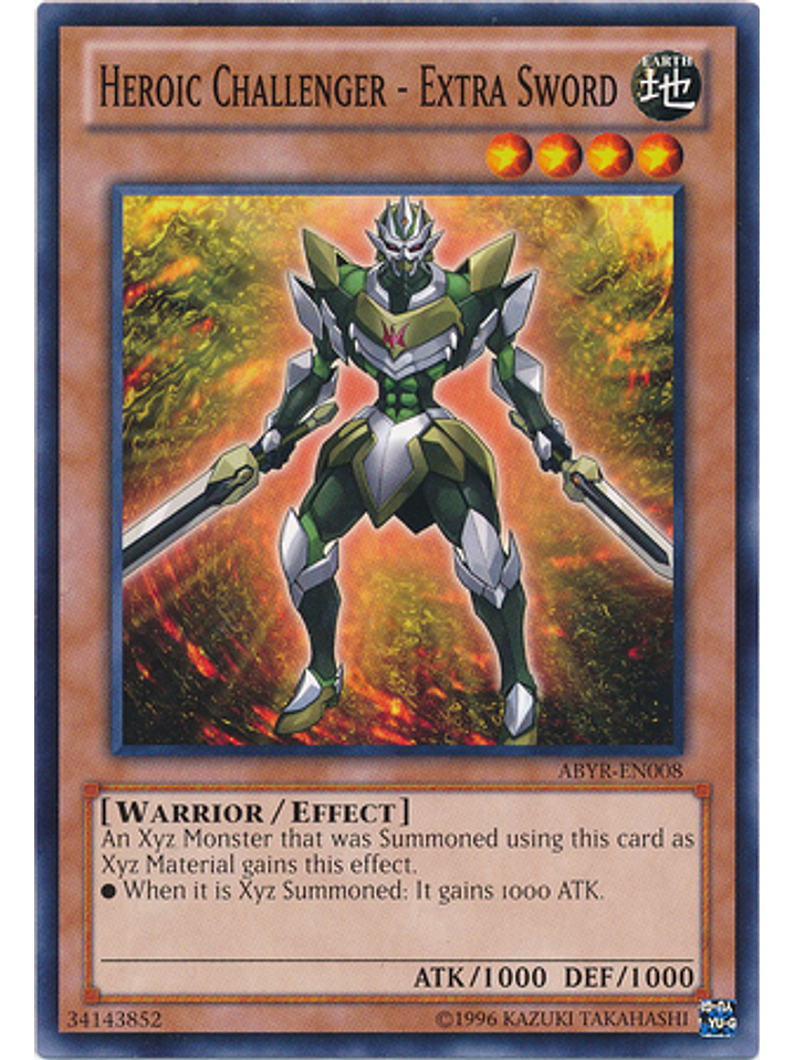 Heroic Challenger - Extra Sword - ABYR-EN008 - Common Unlimited 1